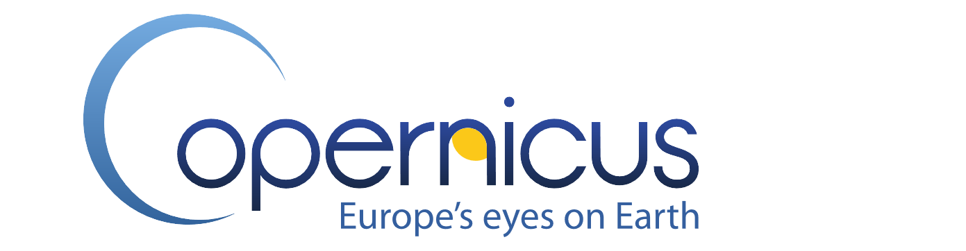 Copernicus logo reading the name of the program with "europe's eyes on earth" as the subtitle.